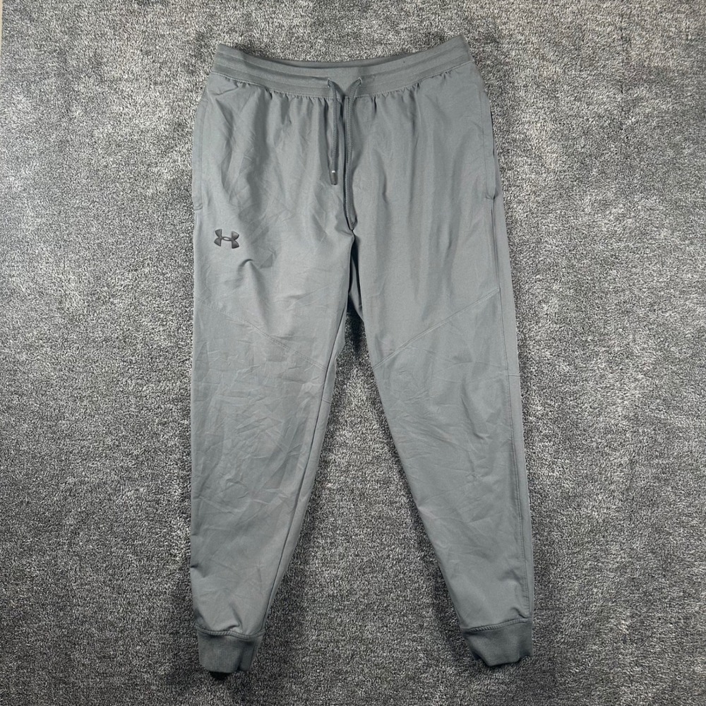 Under Armour Joggers Mens XL HeatGear Fitted Gray Athletic Training Pants
